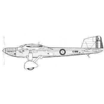 Fairey Long Range Monoplane Line Drawing 3074
