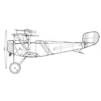 Nieuport 11 Bebe Line Drawing 3033