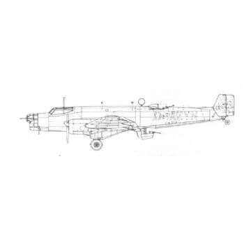 Junkers JU 86 A D & E Line Drawing 2979