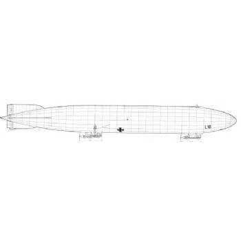 Zeppelin P Type Line Drawing 2972