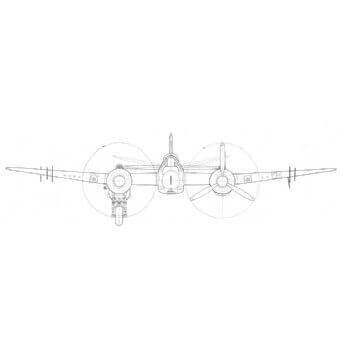 Bristol Beaufighter I-IV Line Drawing 2958