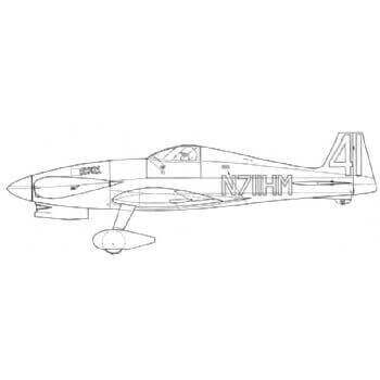 Mace R-2 Shark Line Drawing 2931