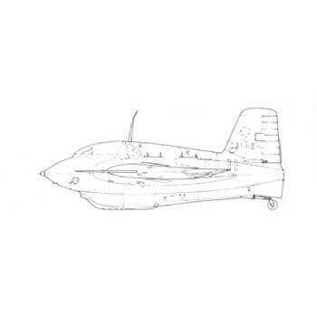 Messerschmitt ME 163 Line Drawing 2907