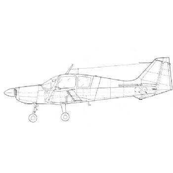 Harrier GR1 Line Drawing 2892