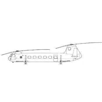 Belverdere Helicopter Line Drawing 2809