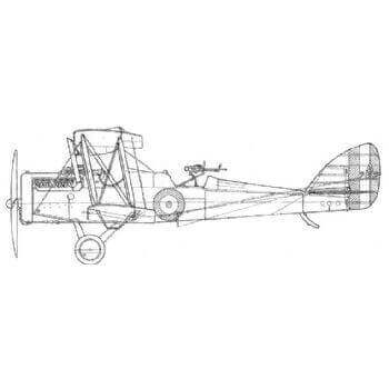 De Havilland DH4 Line Drawing 2735