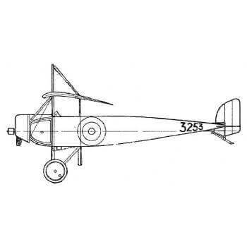 Morane Saulnier Type L Line Drawing 2685