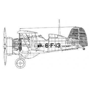 Boeing F4B -3 And 4, P-12E And F Line Drawing 2673