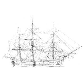 HMS Victory SY21 Static Sail Plan