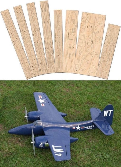 Grumman F7F Tigercat - Laser Cut Wood Pack