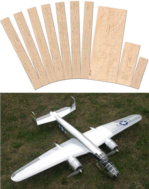 B25 Mitchell - Laser Cut Wood Pack
