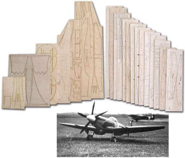 Supermarine Spitfire Mk.22 (61") - Laser Cut Wood Pack