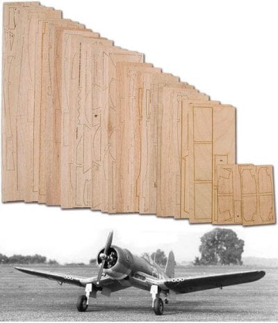 Chance-Vought F4U-1 Corsair (61.5") - Laser Cut Wood Pack