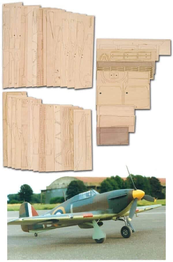 Hawker Hurricane Mk.1 (70") - Laser Cut Wood Pack