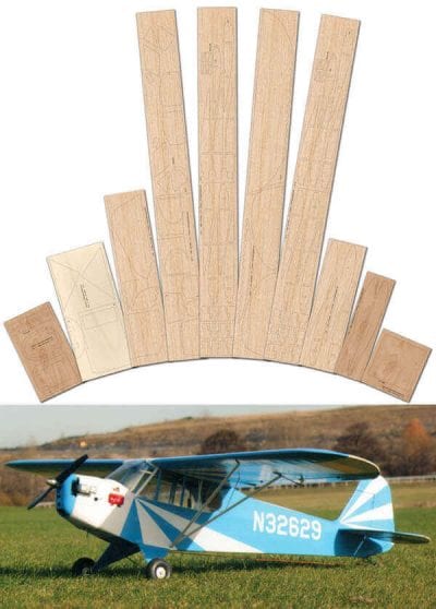 Clipped Wing Piper J-3 Cub - Laser Cut Wood Pack