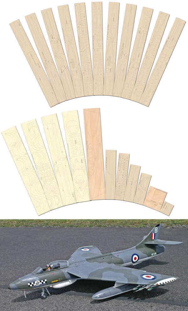 Hawker Hunter FGA.9 - Laser Cut Wood Pack