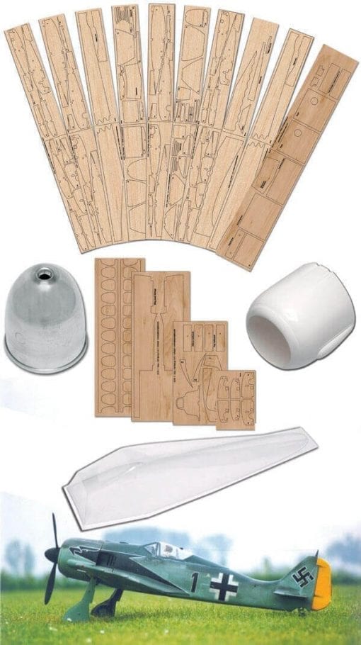 Focke-Wulf Fw190 A-4 (60.25") - Plan, Wood Pack And Parts Set