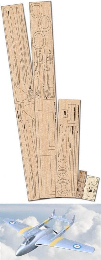 DH Vampire FB5 - Plan And Laser Cut Wood Pack Set